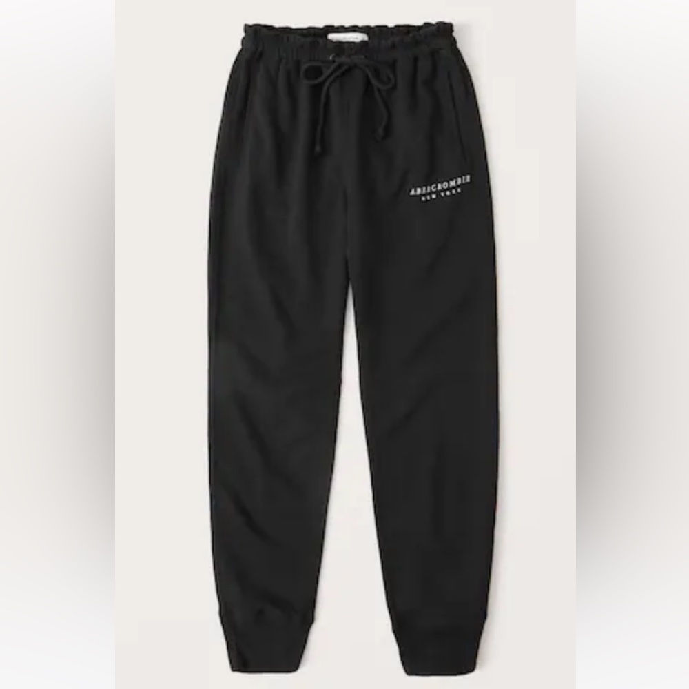 Black Abercrombie joggers - size S